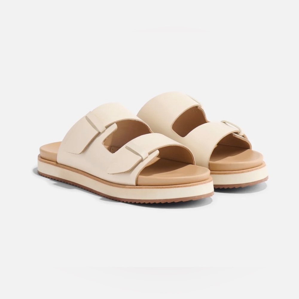 NEW Nisolo Ella Flatform Slide - Bone - Women's Size 6.5